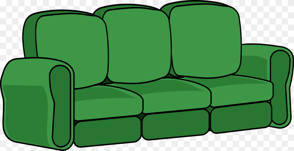 Green Sofa Clipart, Couch, Furniture, Chair, Cushion Png