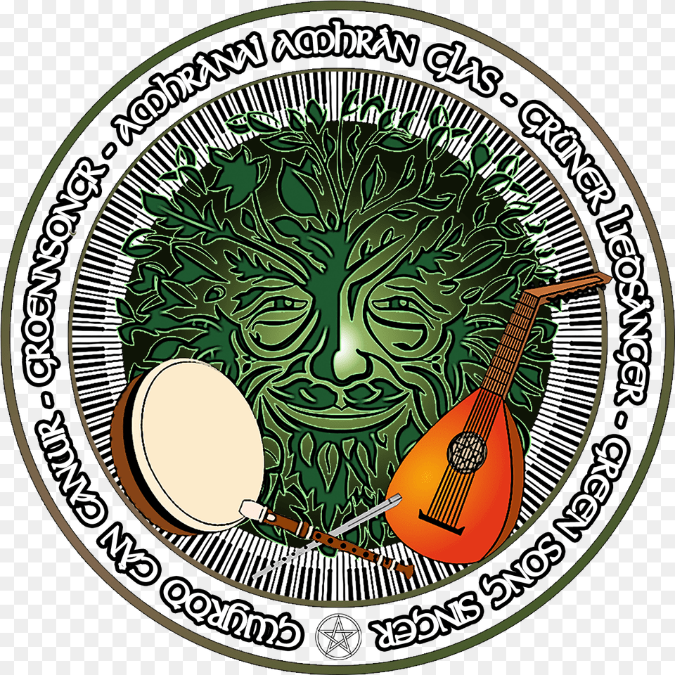 Green Song Singer Logo Apron Label, Emblem, Symbol, Musical Instrument Free Png