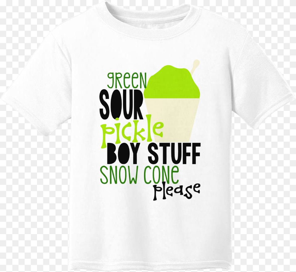 Green Sour Pickle Boy Stuff Snow Cone Please Active Shirt, Clothing, T-shirt, Food, Fruit Free Png Download