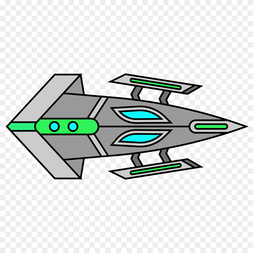 Green Spaceship Clipart, Aircraft, Transportation, Vehicle Free Png Download