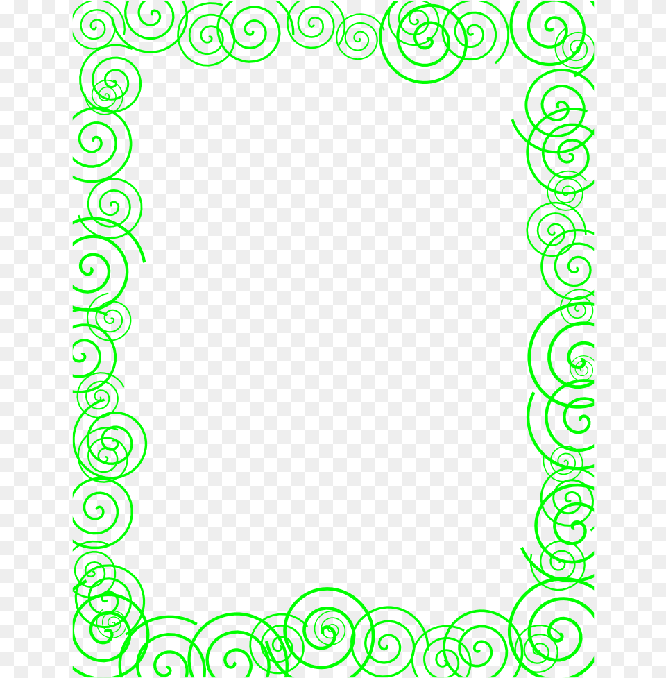 Green Spiral Border Green Border Clipart, Pattern, Art, Floral Design, Graphics Png
