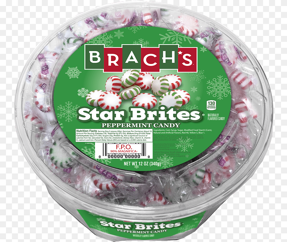 Green Star Brites Peppermint Candy Christmas Tree, Food, Sweets, Tape Free Png Download