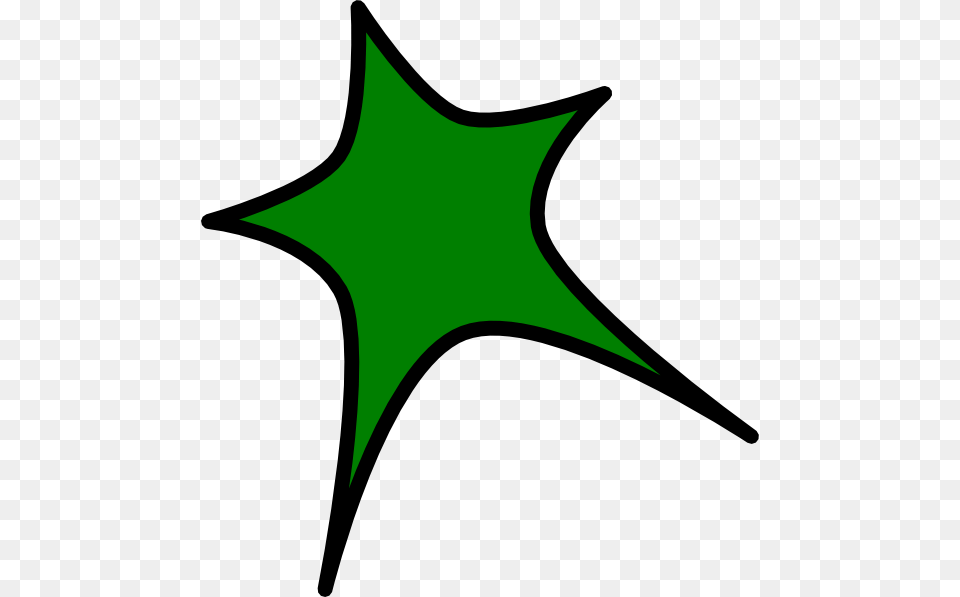 Green Star Clip Art At Clker, Star Symbol, Symbol, Leaf, Plant Free Png Download