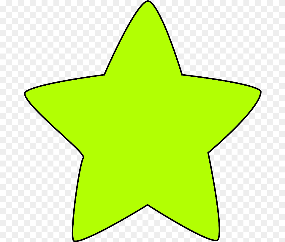 Green Star Image With Rounded Round Star Shape Transparent, Star Symbol, Symbol, Animal, Fish Png