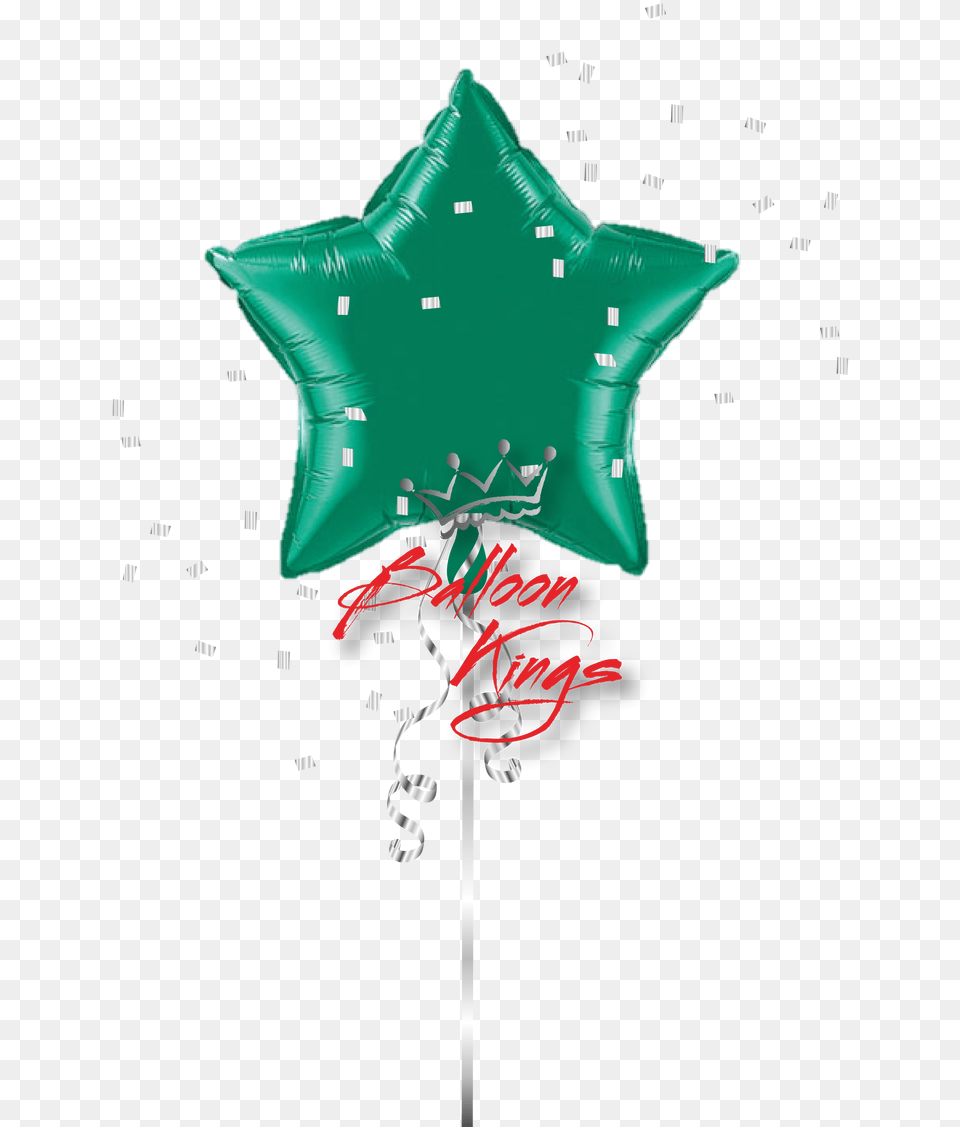 Green Star Metallic Green Star Shaped Foil Balloon, Symbol, Animal, Fish, Sea Life Png