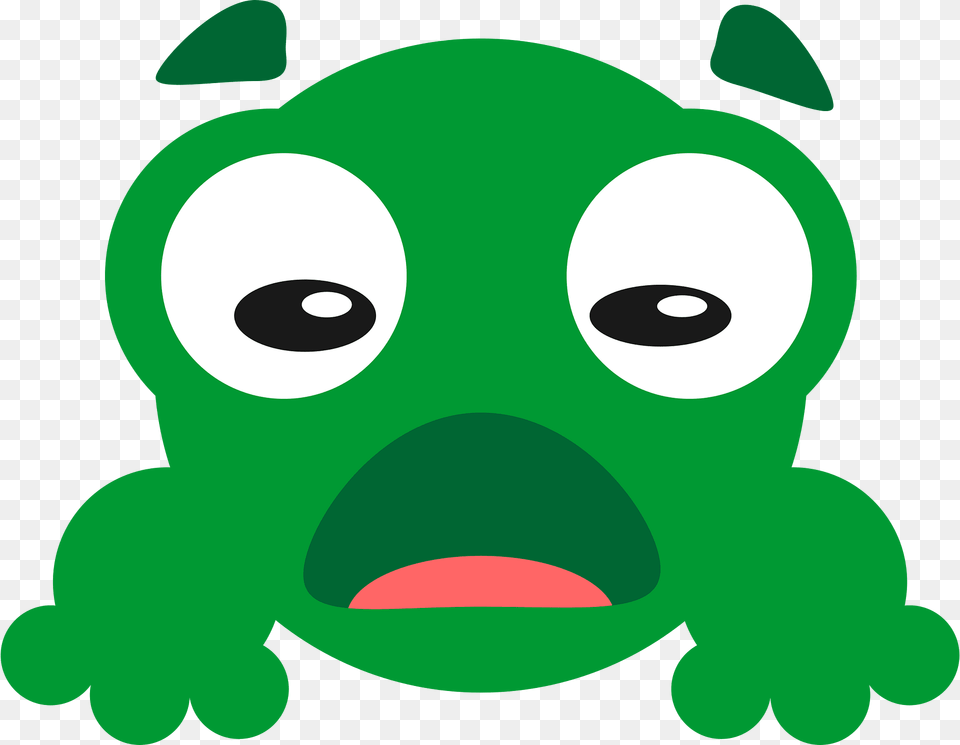 Green Staring Eyes Frog Face Clipart, Animal, Bear, Mammal, Wildlife Free Transparent Png
