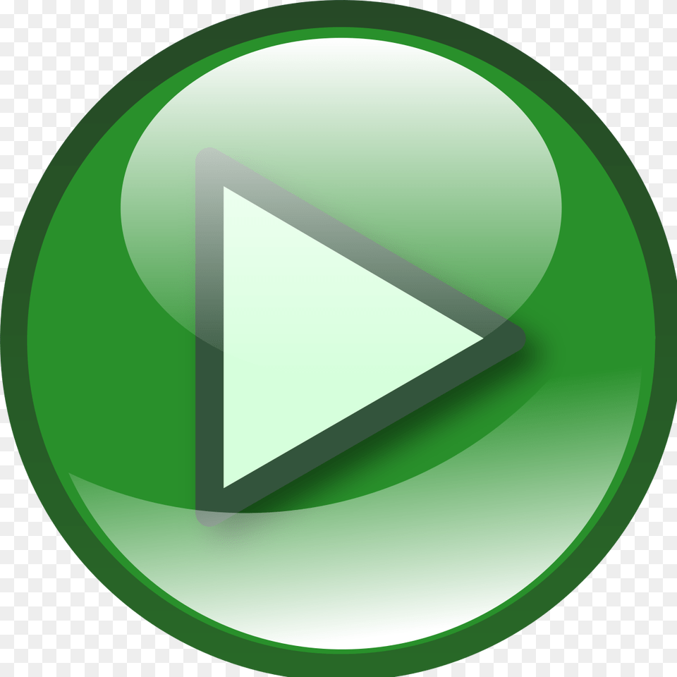 Green Start Button, Triangle, Sphere, Disk Png Image