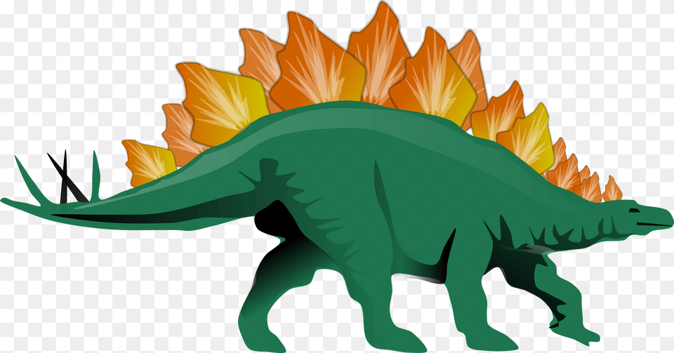 Green Stegosaurus Walking Clipart, Animal, Dinosaur, Reptile, Fish Free Png
