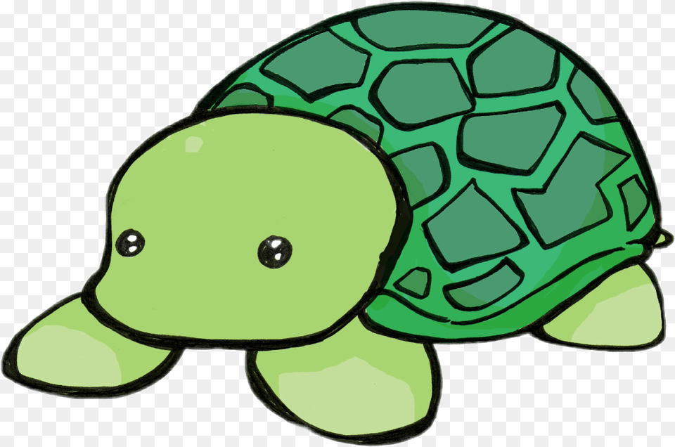 Green Sticker Chibi Turtle, Animal, Reptile, Sea Life, Tortoise Png Image