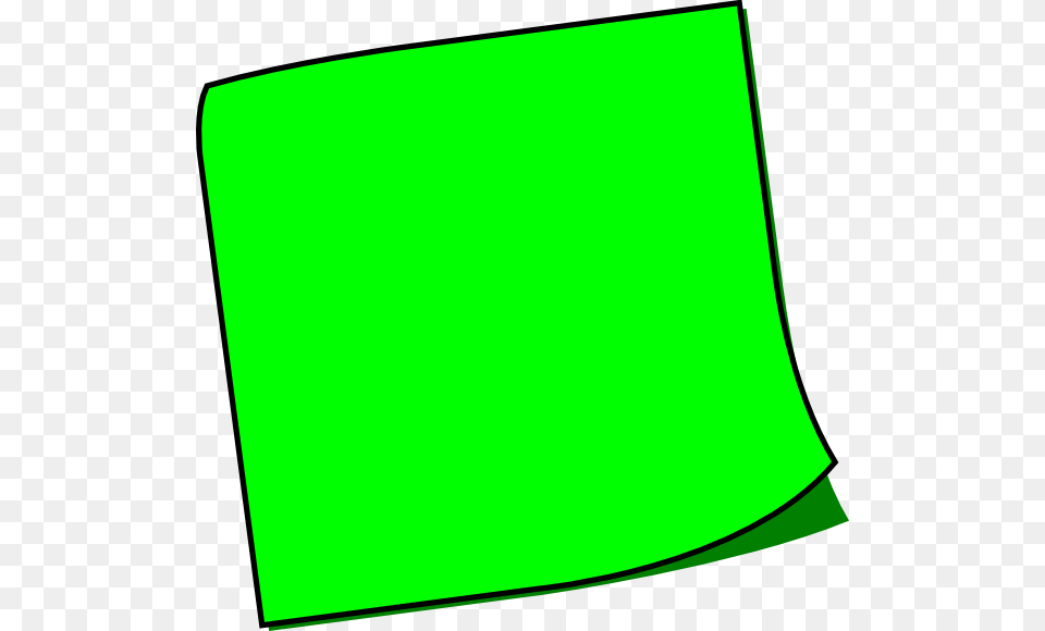 Green Sticky Note Clip Art, Text Free Png