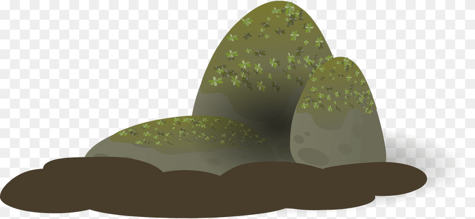 Green Stone Moss Clipart Png
