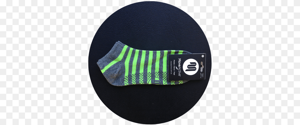 Green Striped Grip Socks, Clothing, Hosiery, Sock Png Image