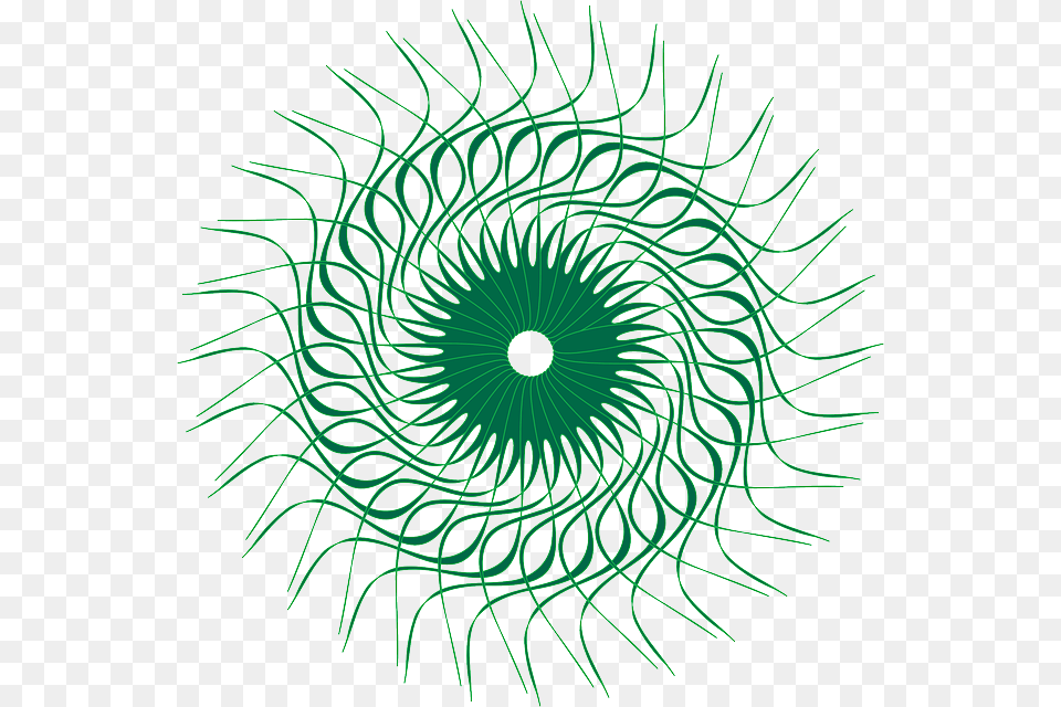 Green Sun Shape Circles Swirl Rays Shapes Circle Circle, Pattern, Spiral, Art, Accessories Free Transparent Png