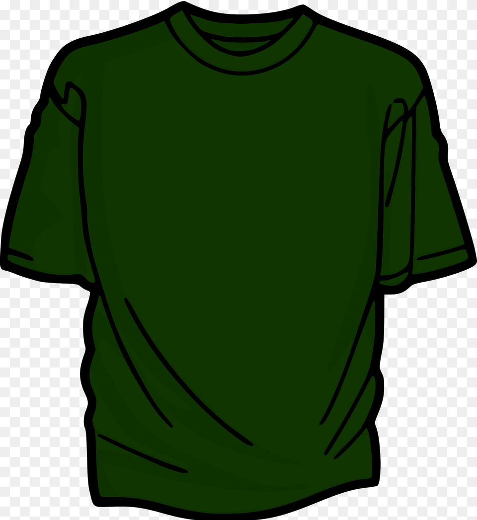 Green T Shirt Clipart, Clothing, T-shirt Png Image