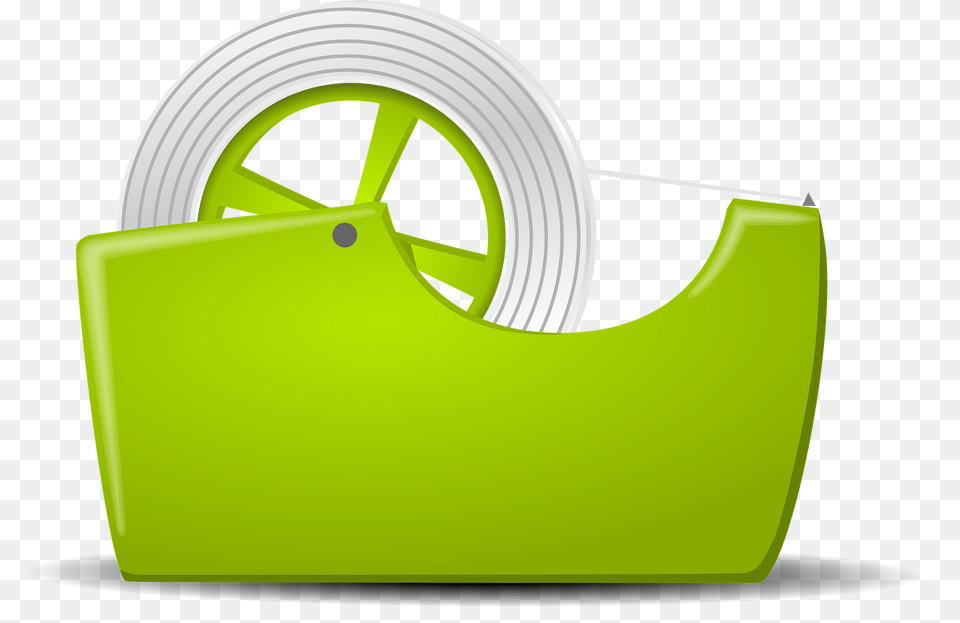 Green Tape Dispenser Clipart, Bag, Accessories, Handbag Png Image