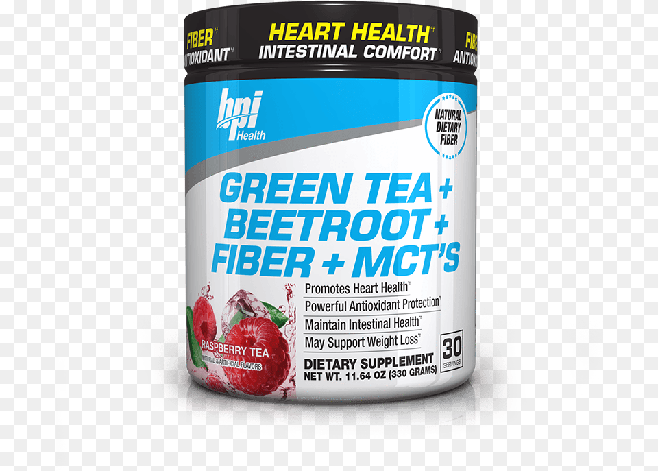Green Tea Beetroot Fiber Mcts Supplement Facts Strawberry, Can, Tin, Berry, Food Free Png