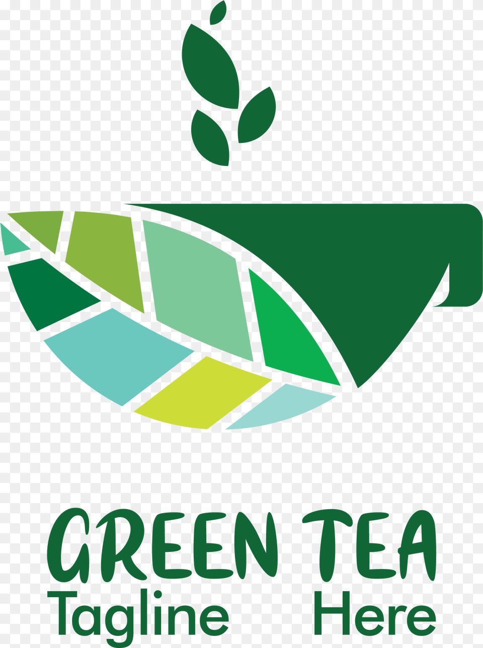 Green Tea Company Logo Vector Vertical, Leaf, Plant, Advertisement, Poster Free Png Download