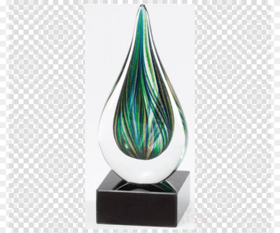 Green Teardrop Glass Art Trophies Clipart Glass Art Eggs With Background, Jar, Pottery, Vase Free Png Download