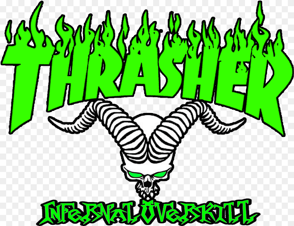 Green Thrasher Logo Image With Thrasher, Animal, Mammal, Wildlife, Zebra Free Png Download