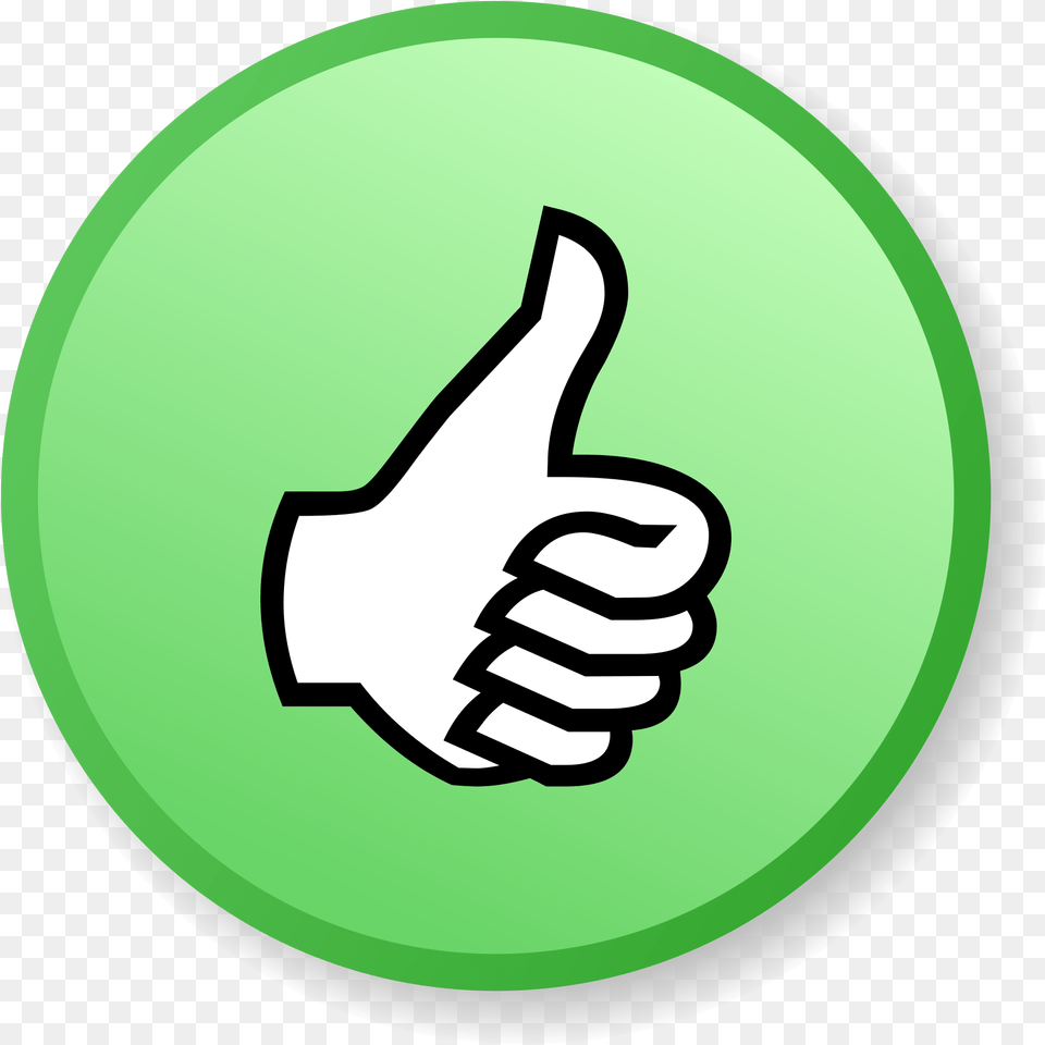 Green Thumbs Up Icon Thumbs Up No Background, Body Part, Finger, Hand, Person Free Png Download
