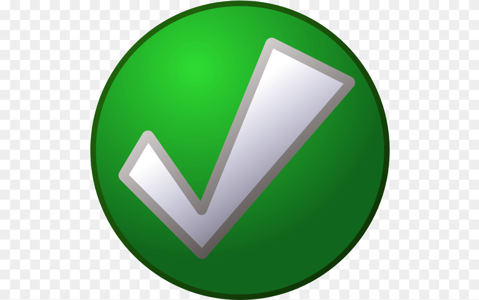 Green Tick Check Mark Bubble, Disk Free Png