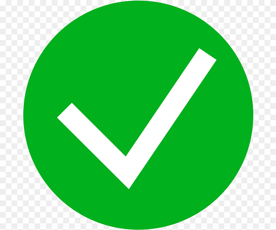 Green Tick Check Mark Icon Simple Style Icon Green Tick, Sign, Symbol, Disk Free Png Download