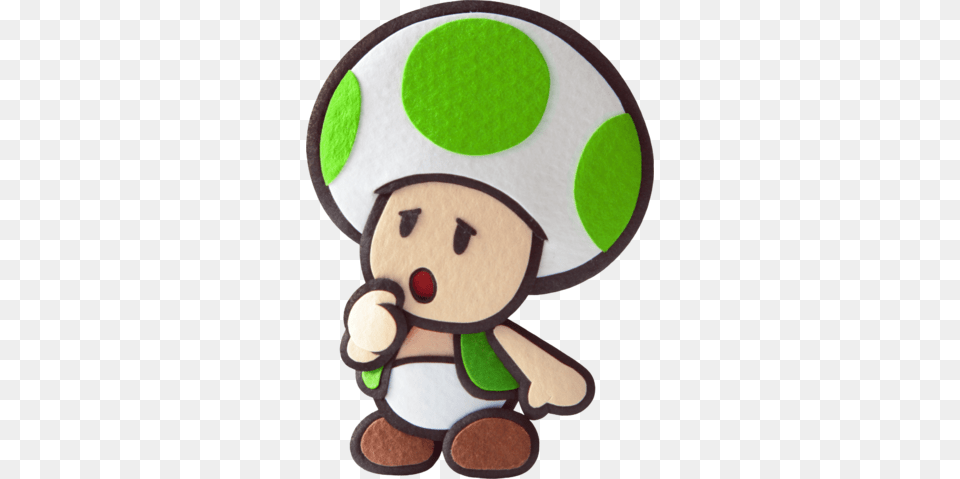 Green Toad Thinking Artwork Green Toad Paper Mario, Plush, Toy, Food, Sweets Free Transparent Png