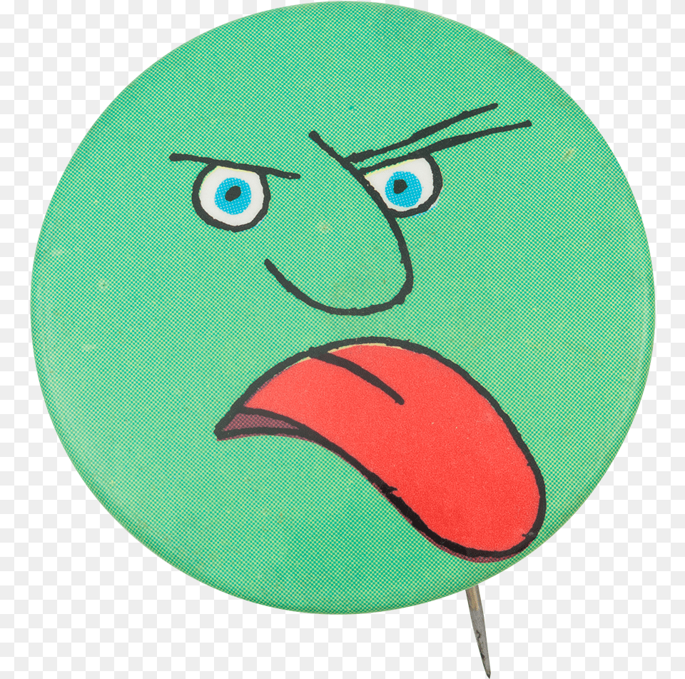 Green Tongue Out Art Button Museum Stitch Png