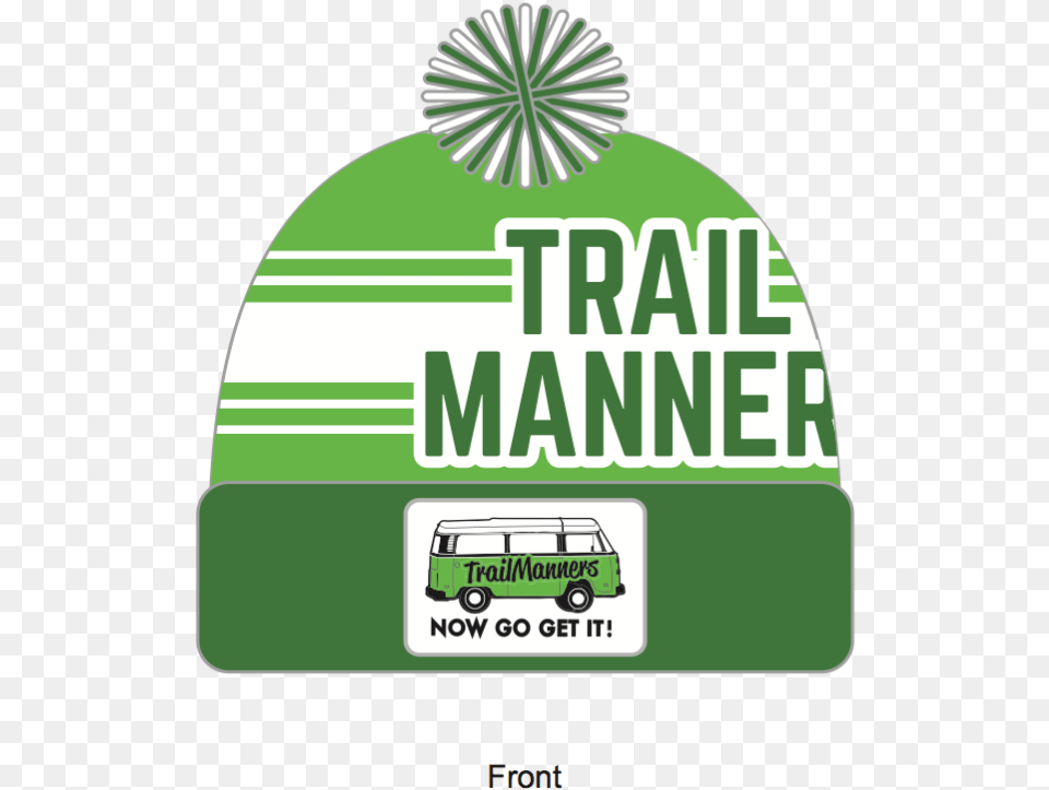 Green Trailmanners Pompom Beanie Graphics, Cap, Clothing, Hat, Bus Free Png Download