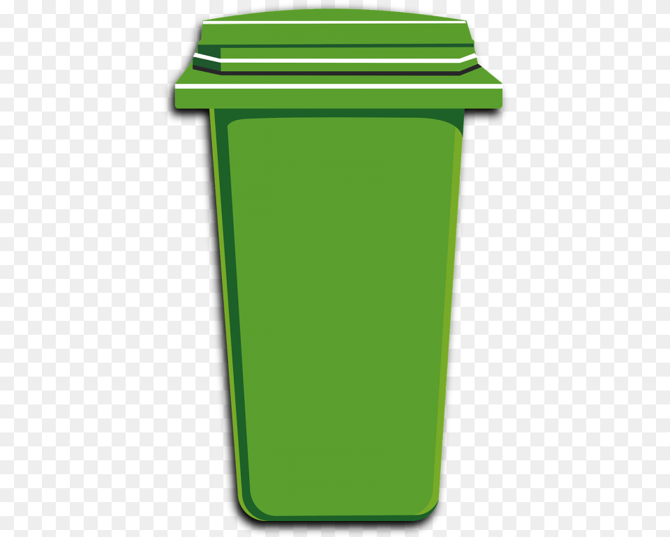 Green Trash Bin Can Plastic Container Garbage Trash Bin Vector, Tin, Mailbox, Trash Can Free Png