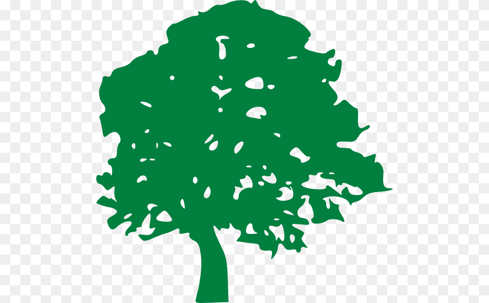 Green Tree Clip Arts For Web, Oak, Plant, Sycamore, Silhouette Png Image