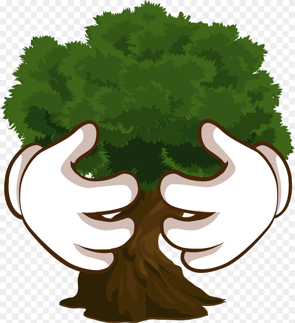 Green Tree Hug Clipart, Plant, Moss, Vegetation, Person Png Image
