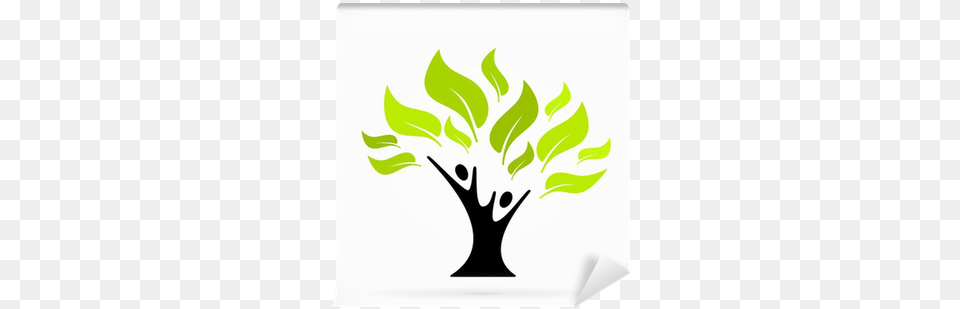 Green Tree Of Life Wall Mural Help Foundation Logo, Leaf, Plant, Art, Graphics Png