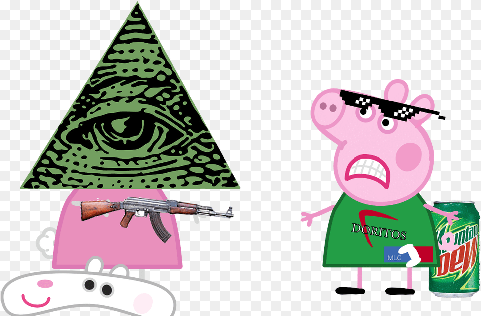 Green Triangle Illuminati, Gun, Weapon, Clothing, Hat Png Image