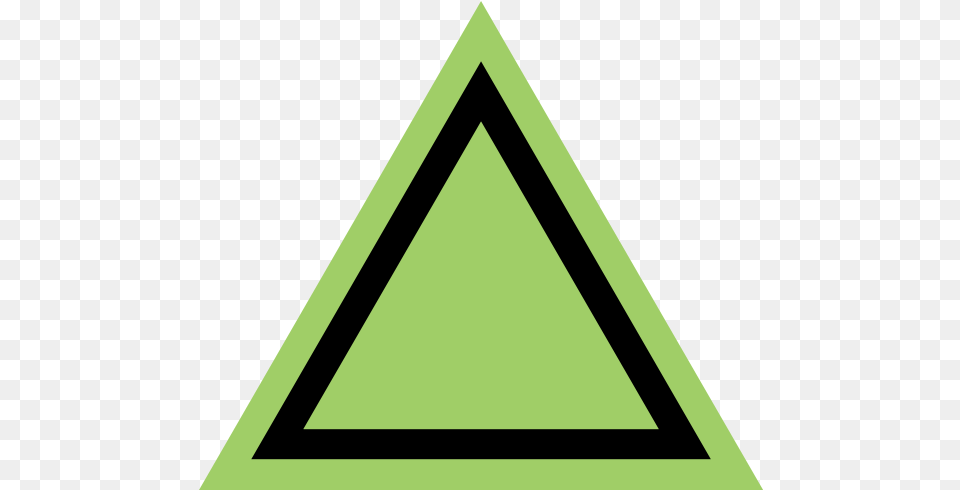 Green Triangle With Border Free Png