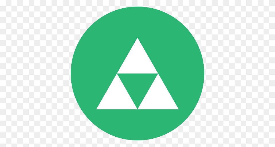 Green Triforce Zelda Icon, Triangle Png