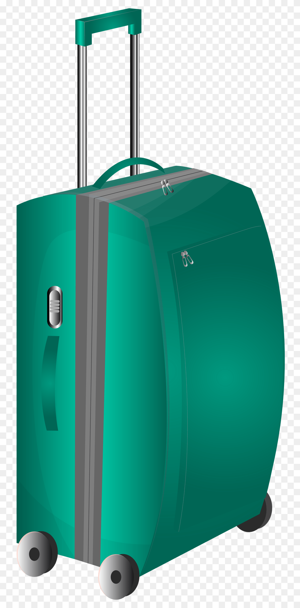 Green Trolley Travel Bag Clipart, Baggage, Suitcase, Device, Grass Png