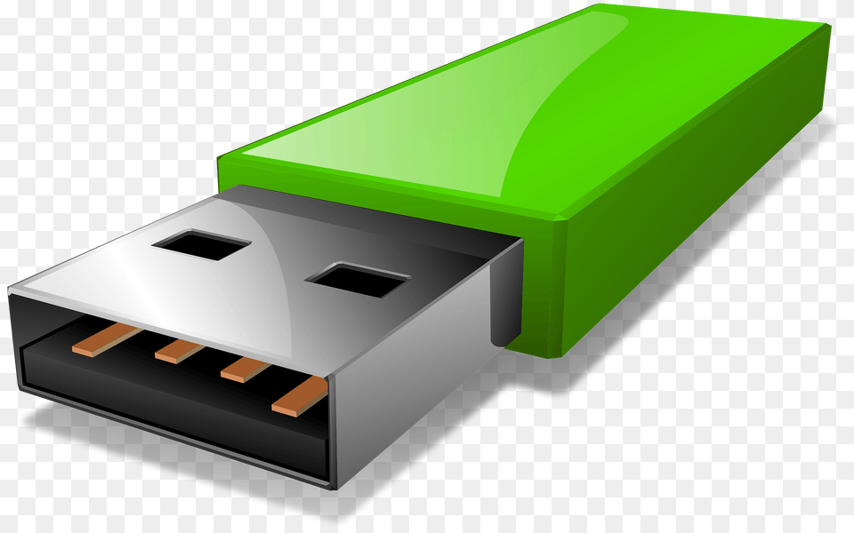 Green Usb Drive Clipart, Adapter, Electronics, Computer Hardware, Hardware Png Image