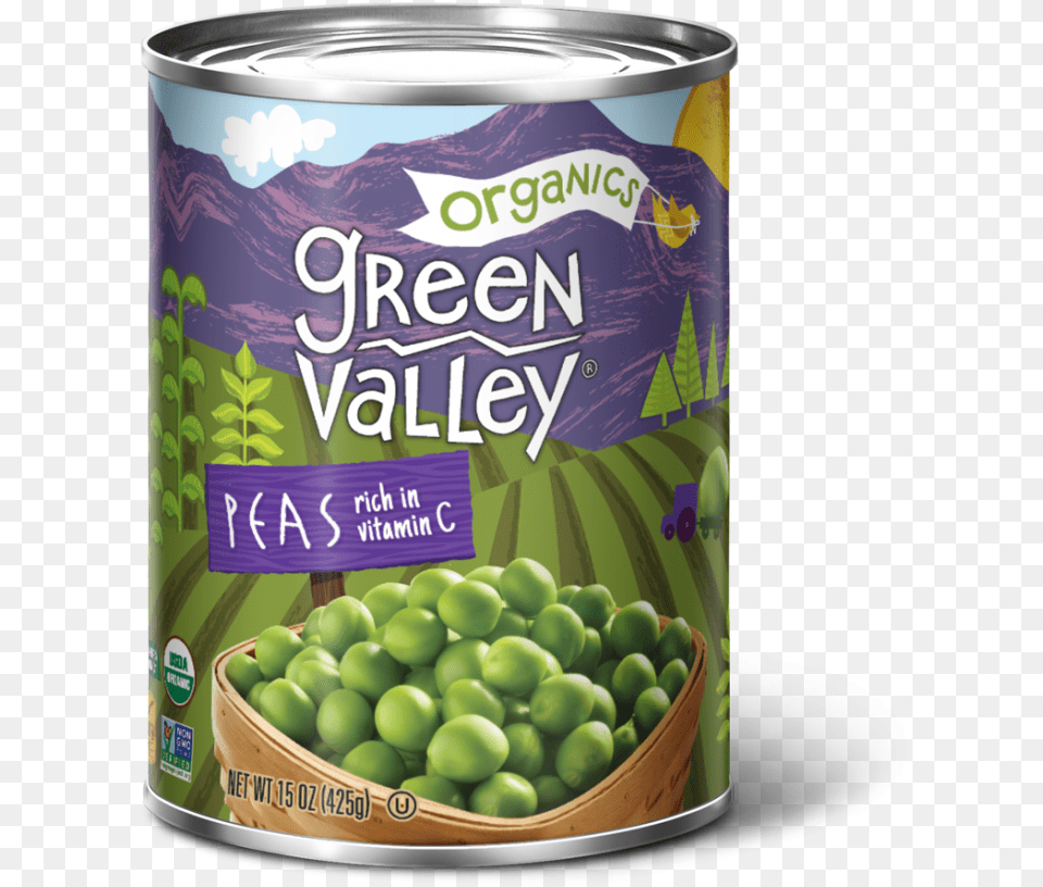Green Valley Peas, Tin, Can, Food, Pea Png Image