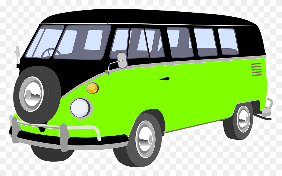 Green Vw Rv, Bus, Caravan, Minibus, Transportation Free Png