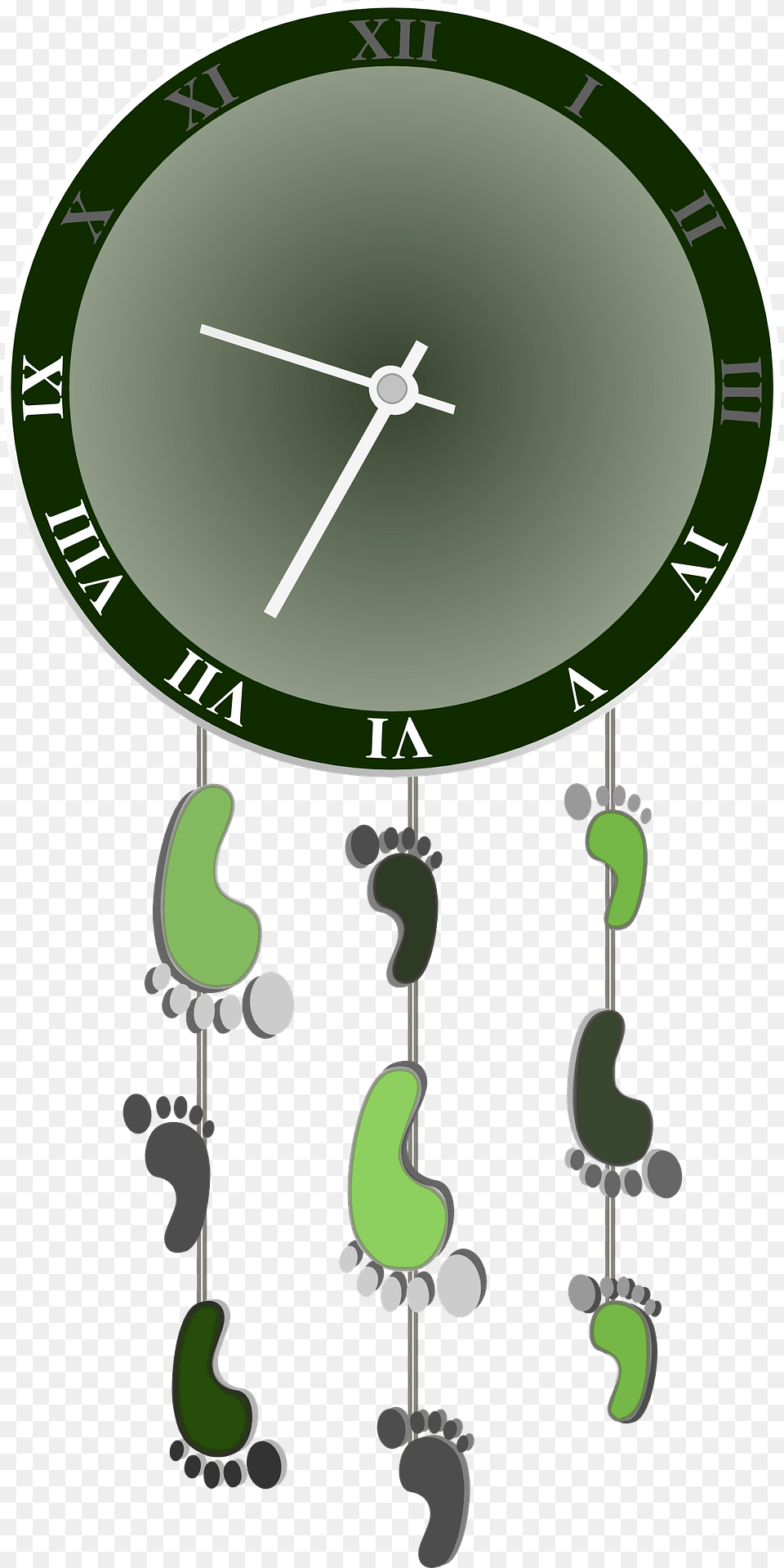 Green Wall Clock Clipart, Analog Clock, Wall Clock Free Transparent Png