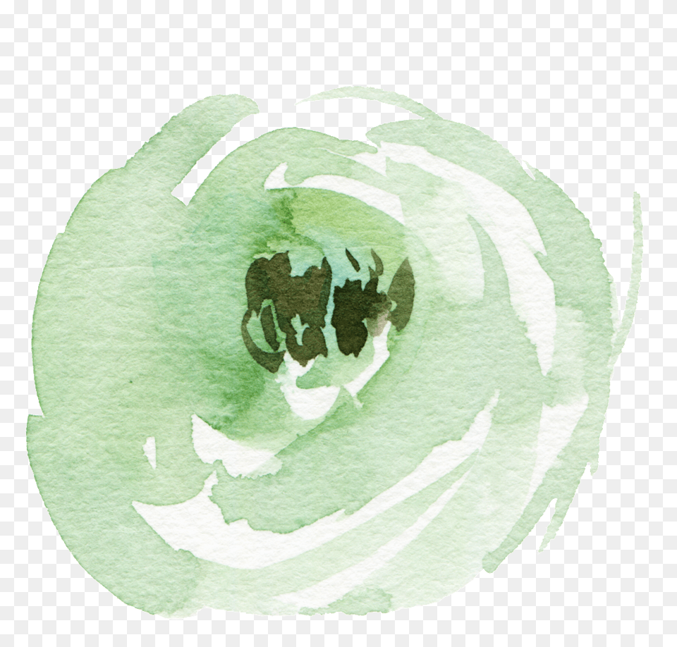 Green Watercolor Doodle Floral Watercolor Painting, Face, Head, Person, Recycling Symbol Free Transparent Png