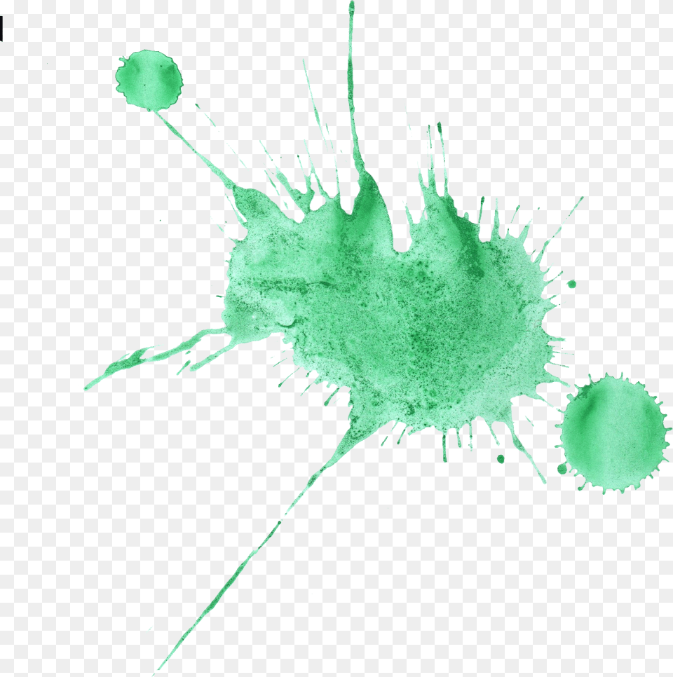 Green Watercolor Splash, Stain, Person Free Transparent Png
