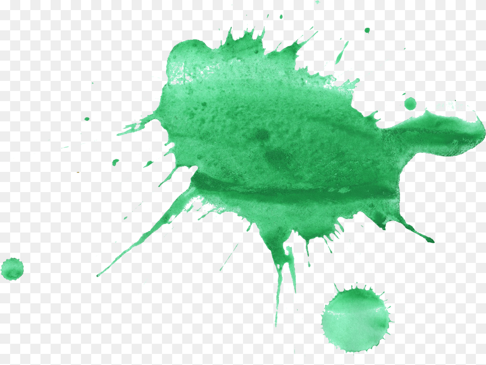 Green Watercolor Splatter Green Splash, Stain, Person Free Png