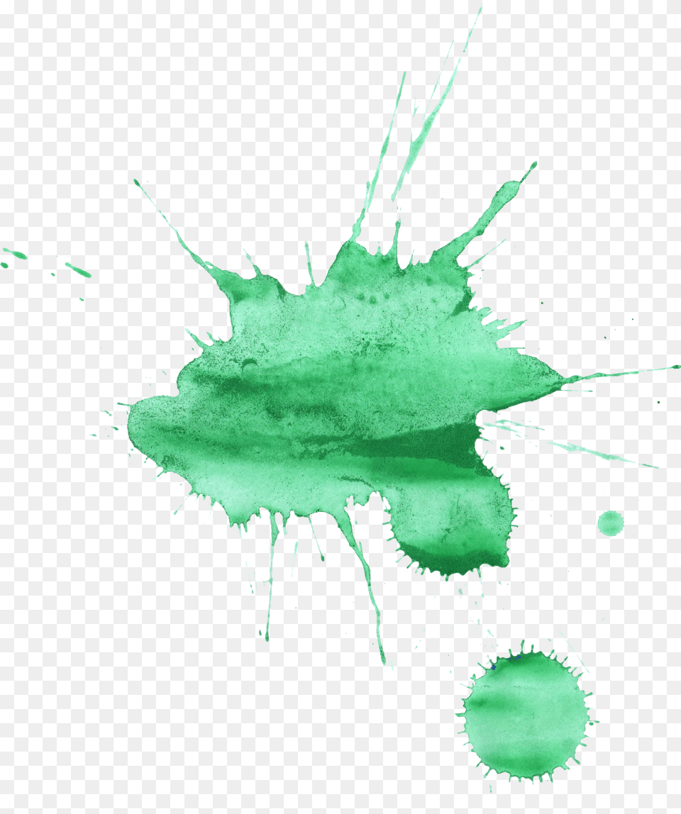 Green Watercolor Splatter Transparent Onlygfxcom Abstract Watercolor Painting, Stain Png Image