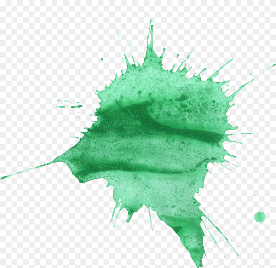 Green Watercolor Stain 3 Transparent Color Mark, Person Png Image