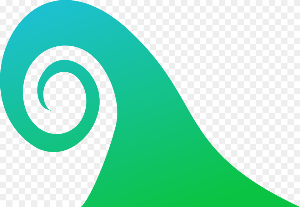 Green Wave Animated Wave, Spiral, Coil Free Png Download