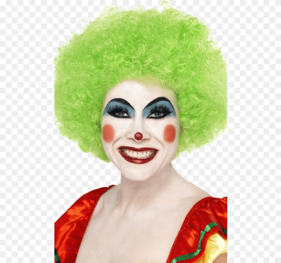Green Wig Clown, Adult, Person, Woman, Female Png