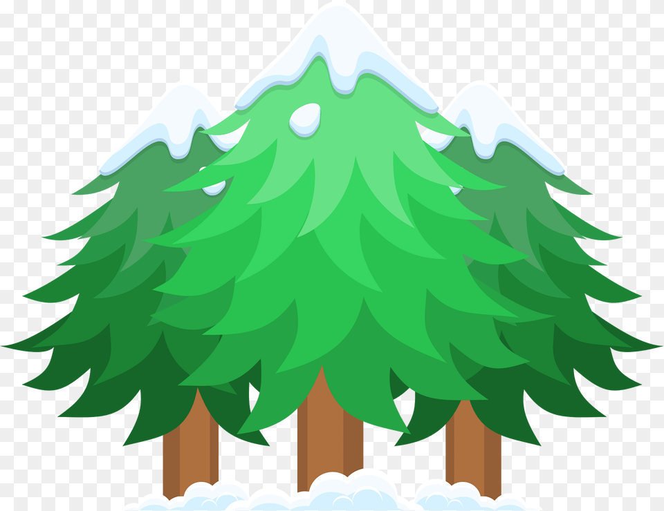 Green Winter Tree Clipart, Plant, Vegetation, Ice, Outdoors Png Image