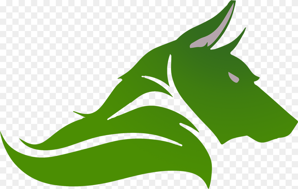 Green Wolf Logo Wolf Logo Art, Animal, Fish, Sea Life, Shark Free Png